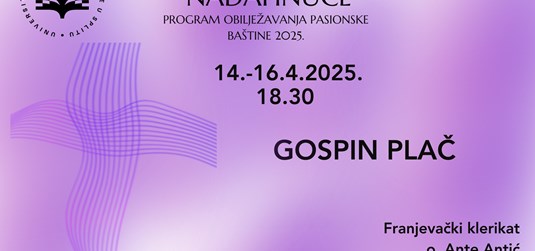 Ciklus pasionske baštine Muka kao nadahnuće: Gospin plač u Franjevačkom klerikatu